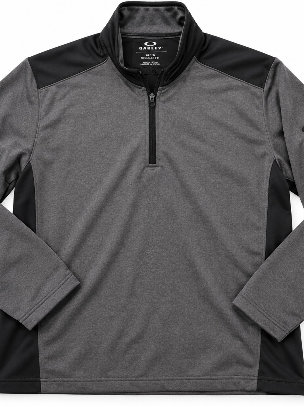 Oakley Men's Gray and Black 1/4-Zip Performance Pullover